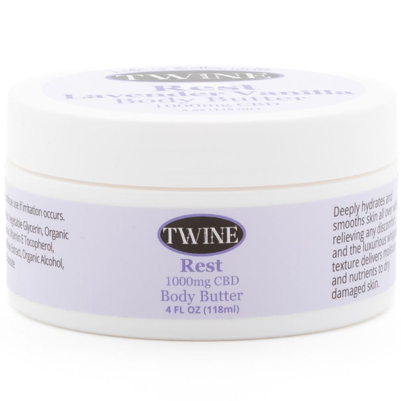 1000mg CBD Topical REST Body Butter 99% Pure Organic CBD Isolate THC Free 150ml Lavender Vanilla