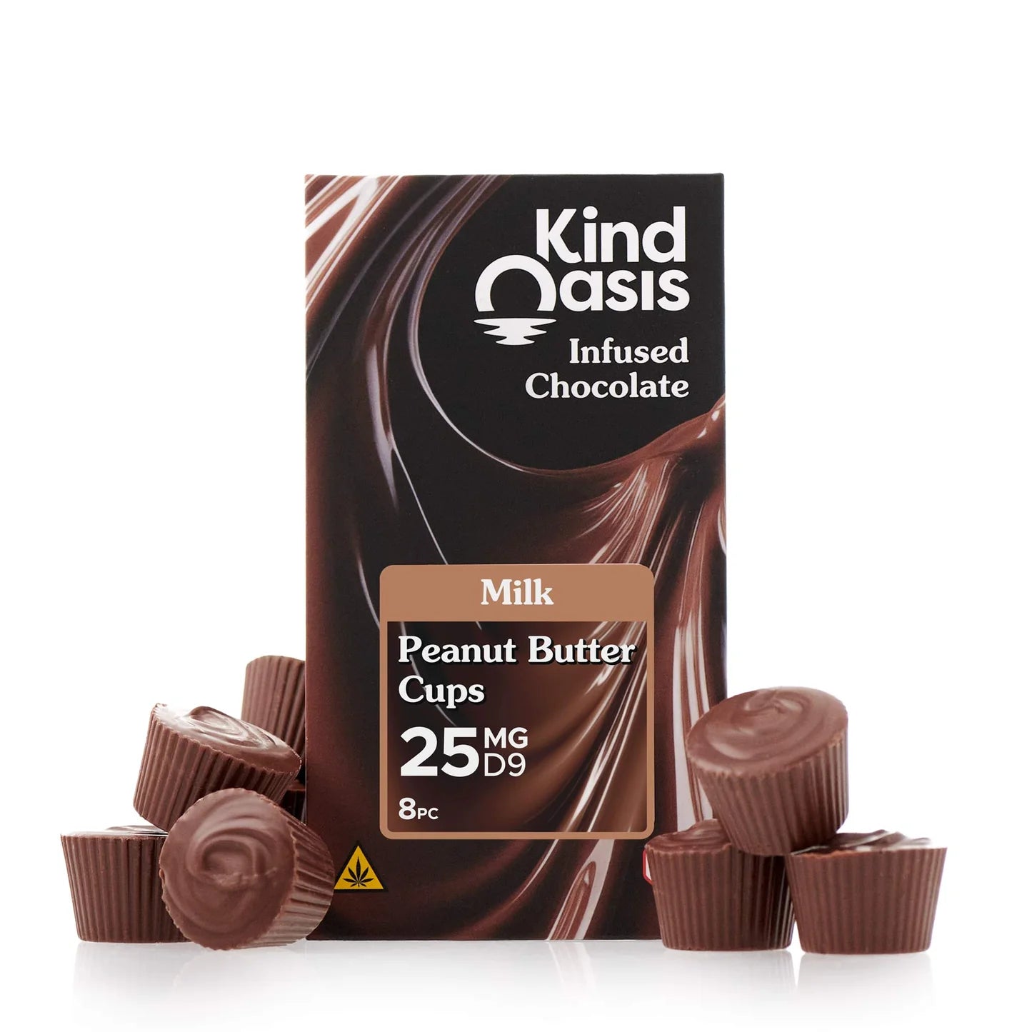 Delta 9 THC 25mg - Peanut Butter Cups - Milk Chocolate 8ct