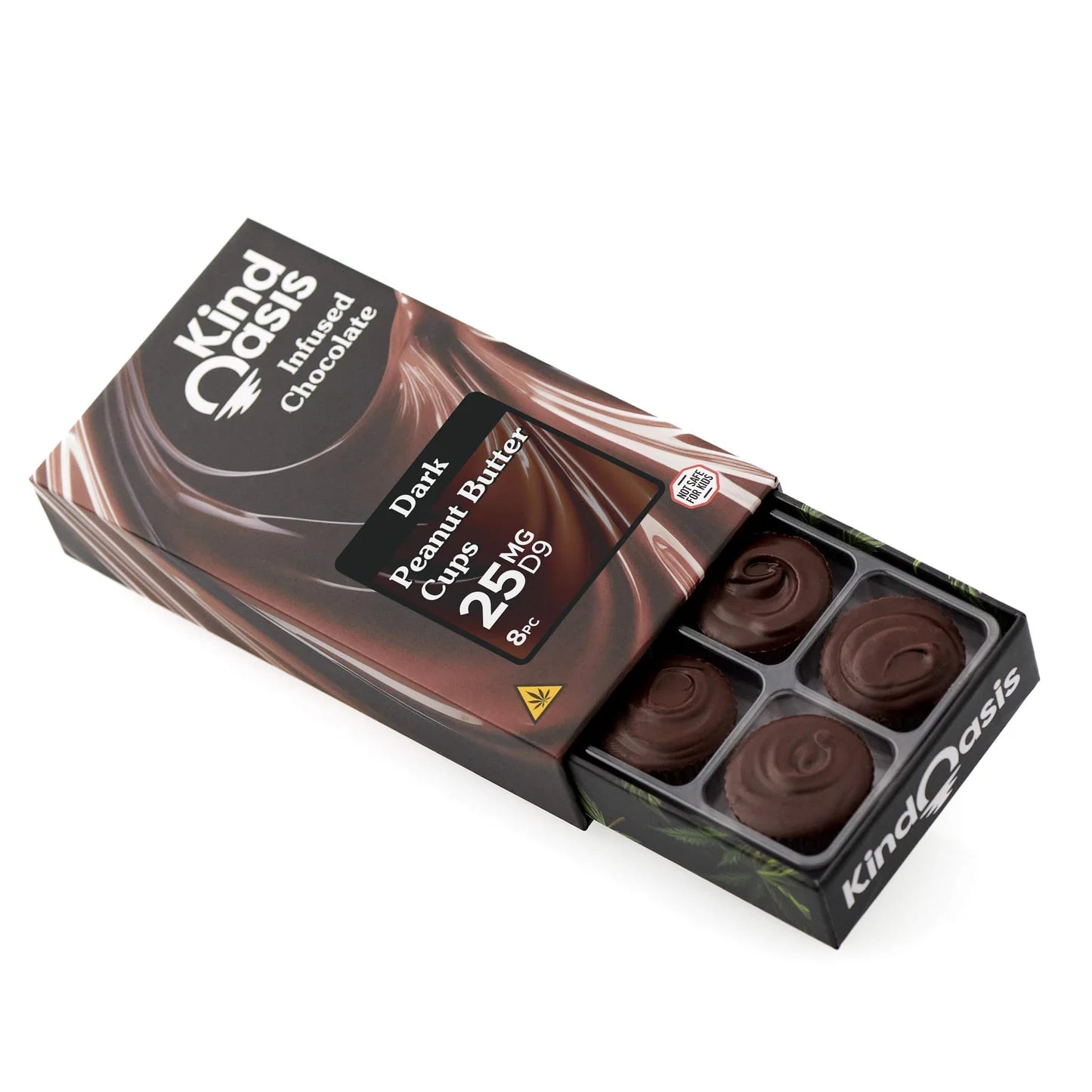 Delta 9 THC 25mg - Peanut Butter Cups - Dark Chocolate 8ct