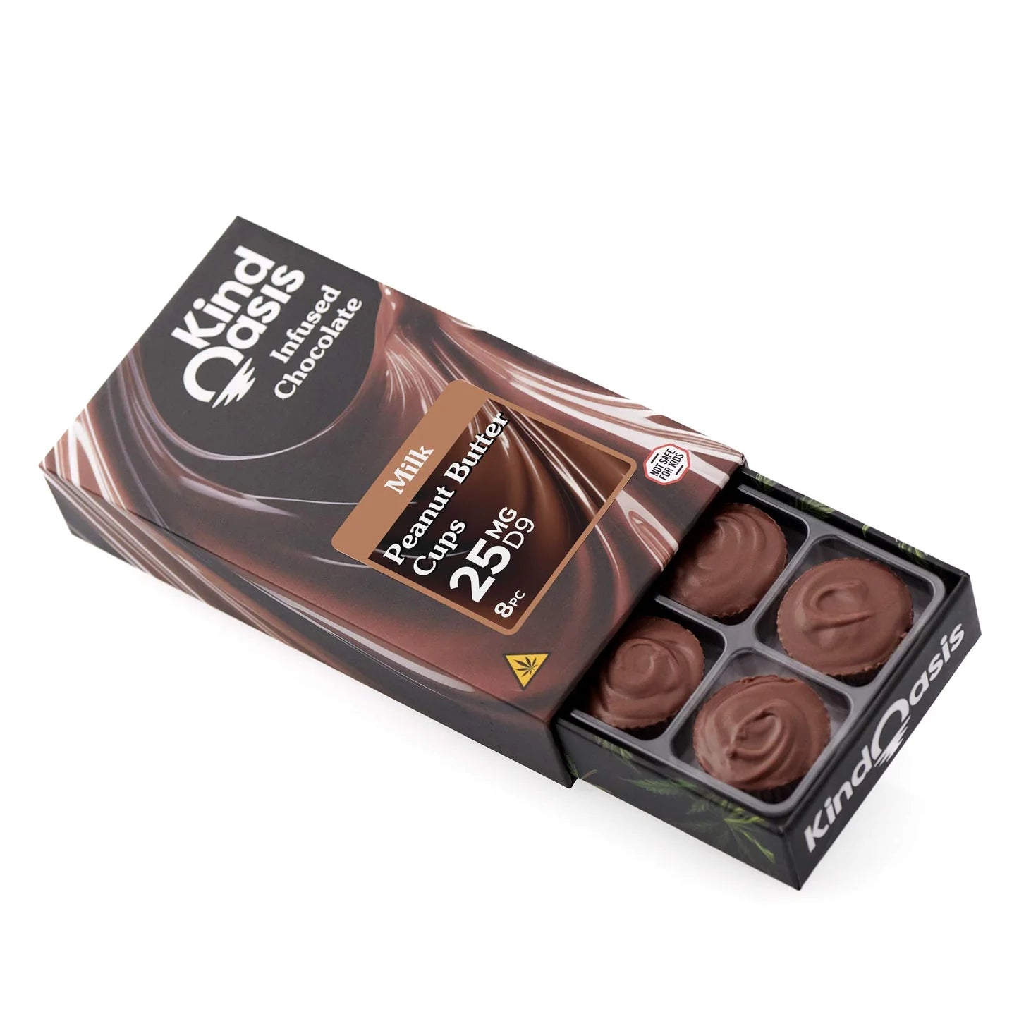 Delta 9 THC 25mg - Peanut Butter Cups - Milk Chocolate 8ct